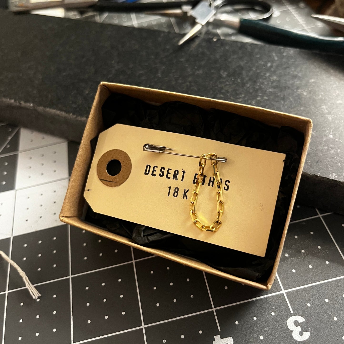DE-CR-AU - Solid gold chain ring