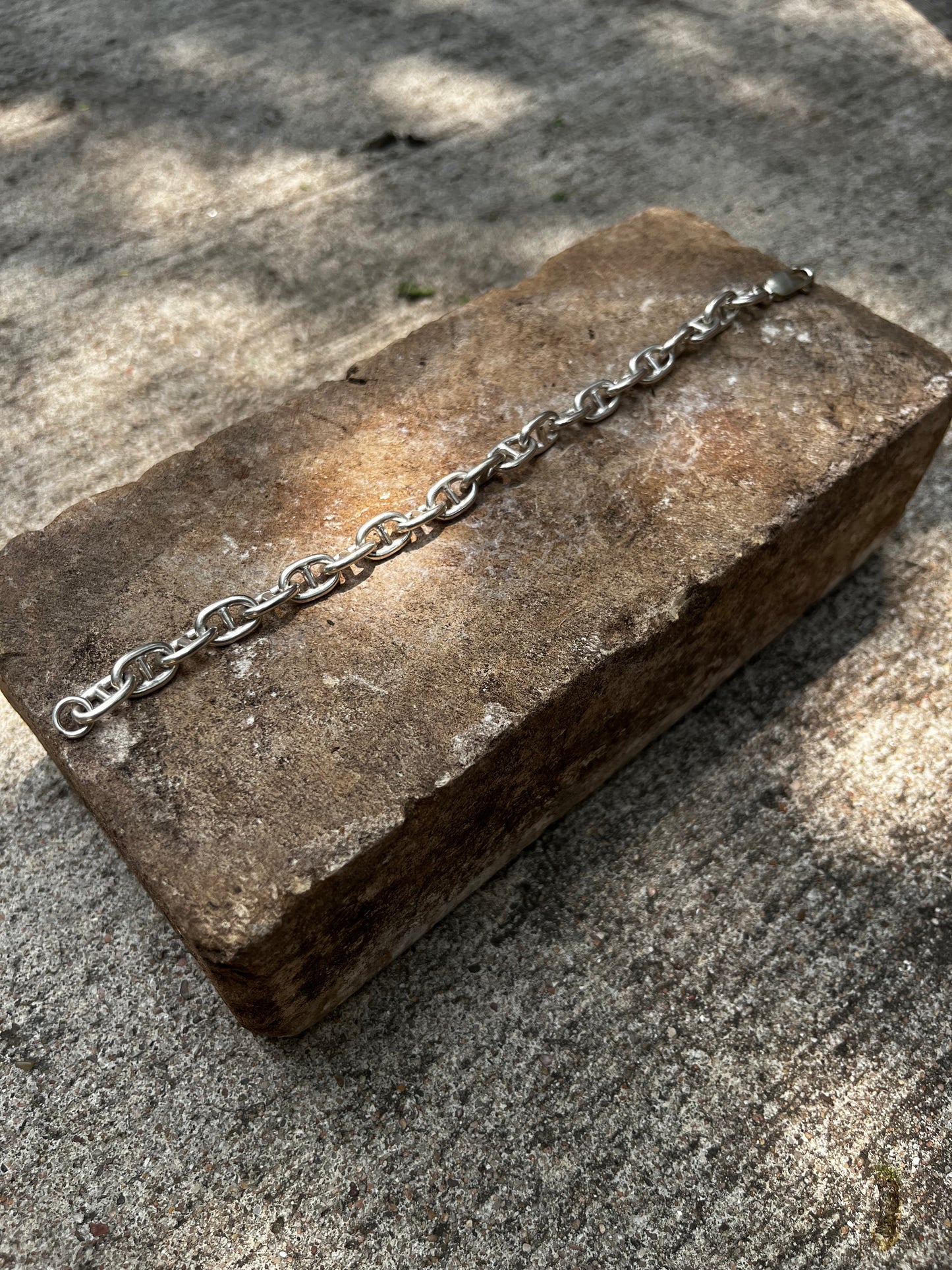 DE-B5 - Sterling silver anchor chain bracelet