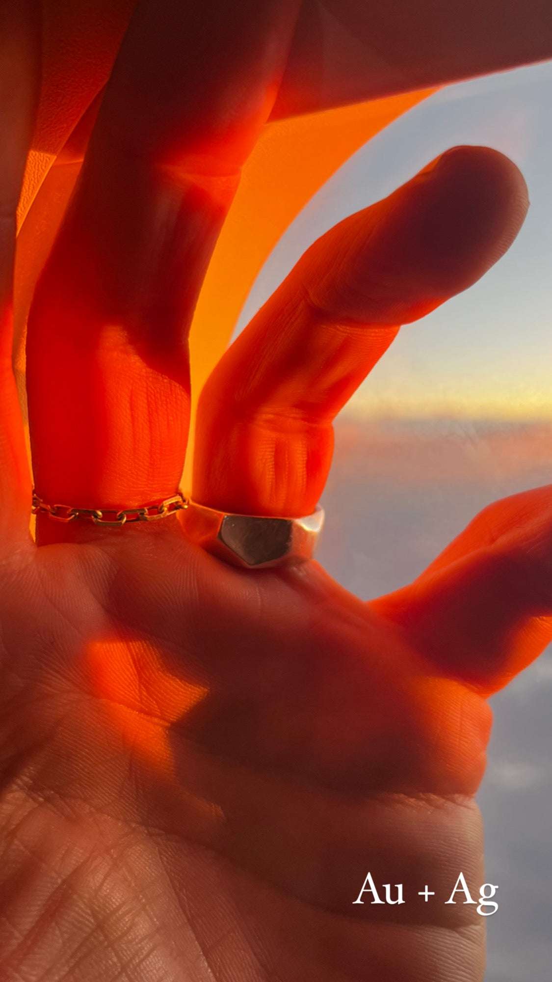 DE-CR-AU - Solid gold chain ring