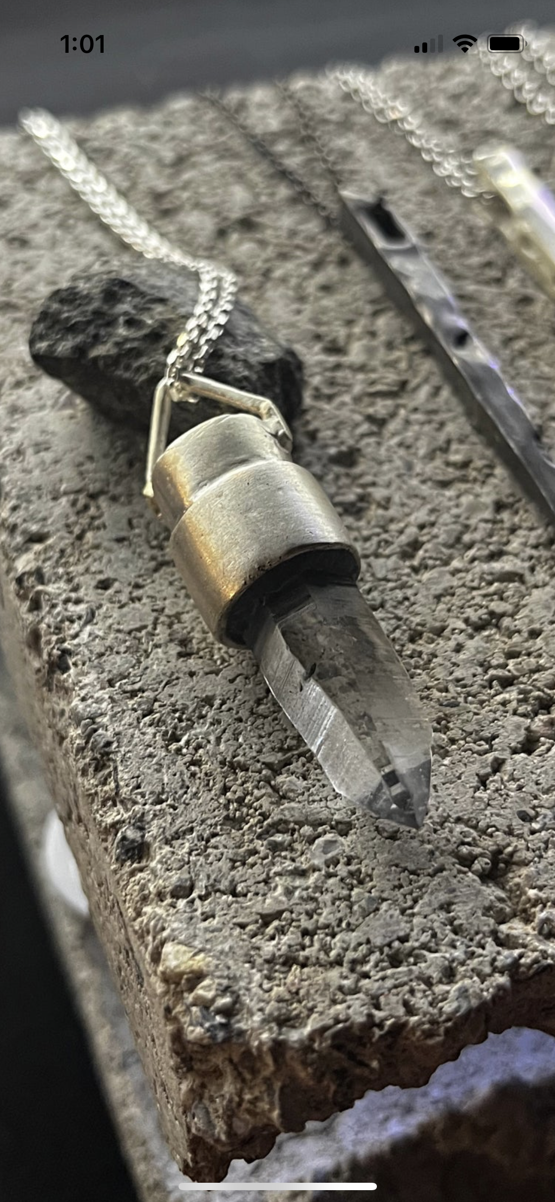 DE-P10 - Lemurian Quartz Pendant