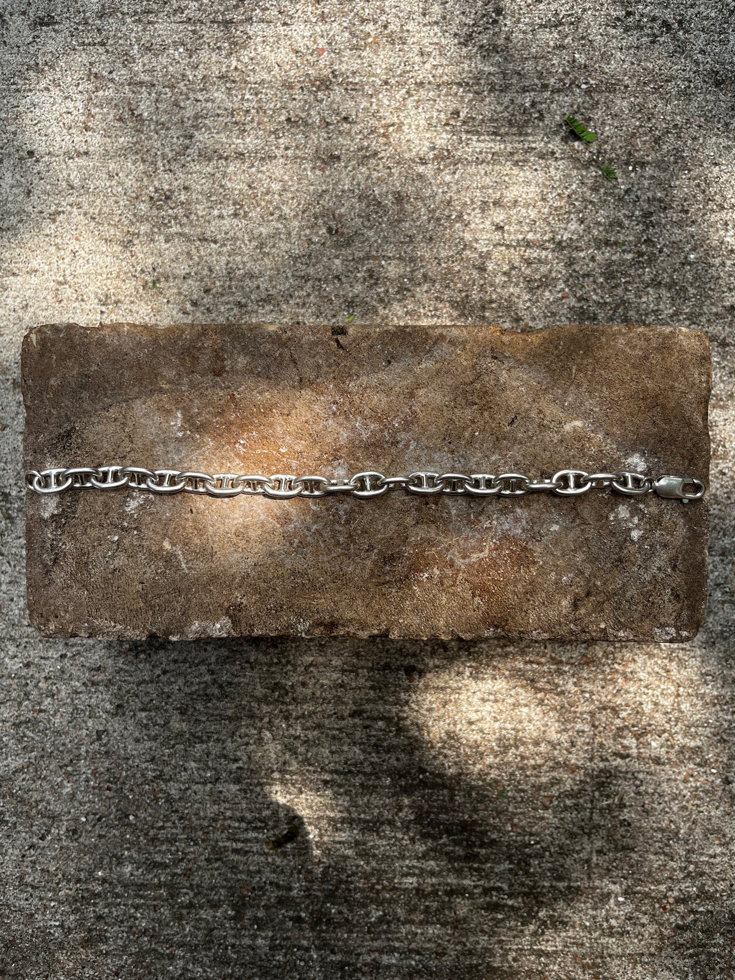 DE-B5 - Sterling silver anchor chain bracelet