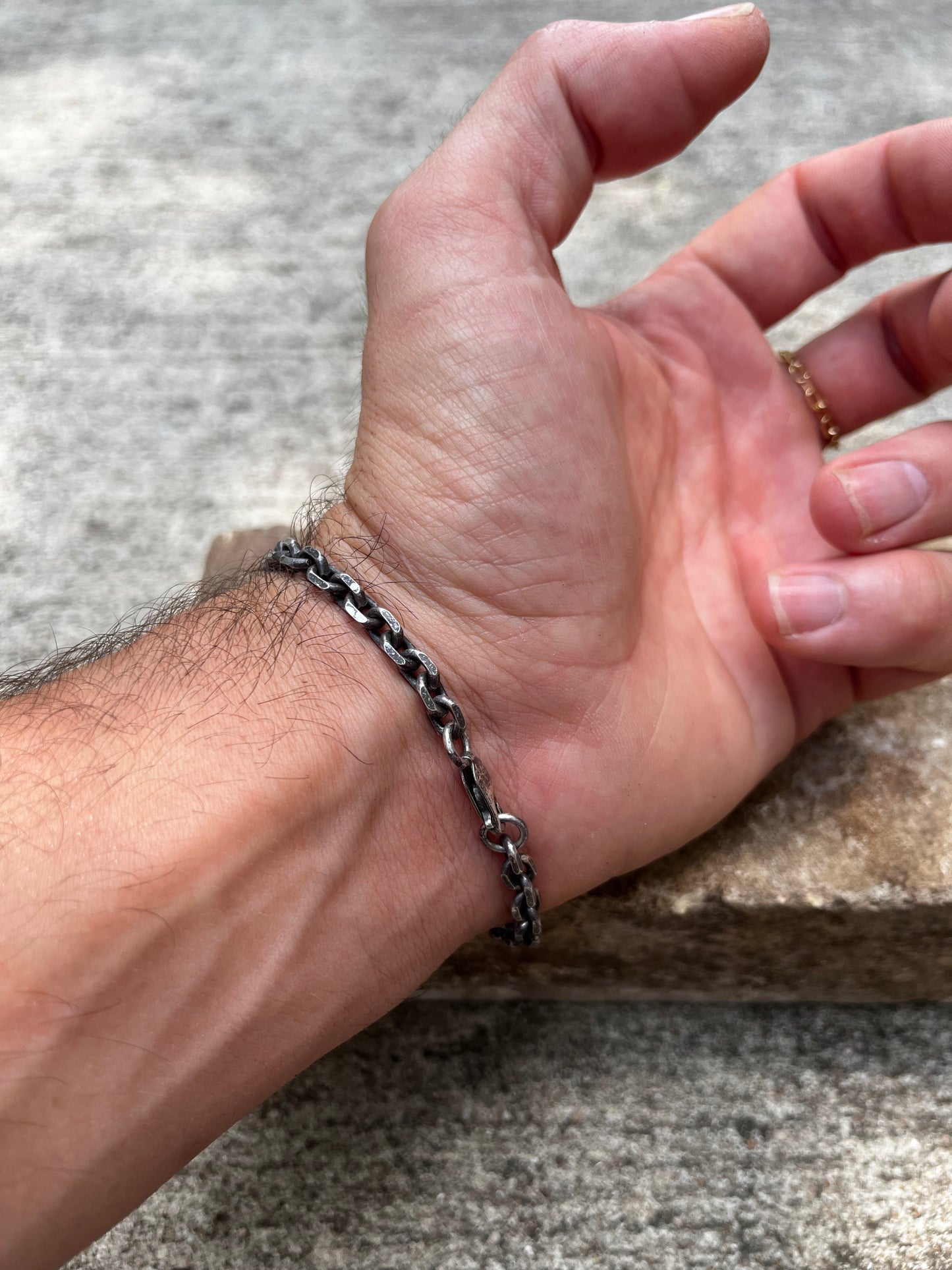 DE-B8 - Oxidized sterling silver bracelet