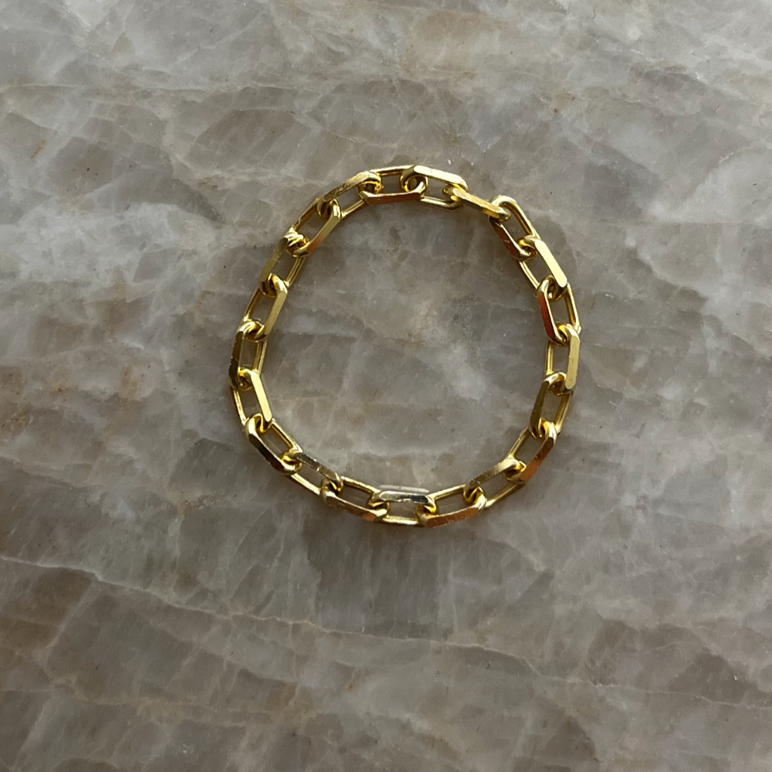 DE-CR-AU - Solid gold chain ring