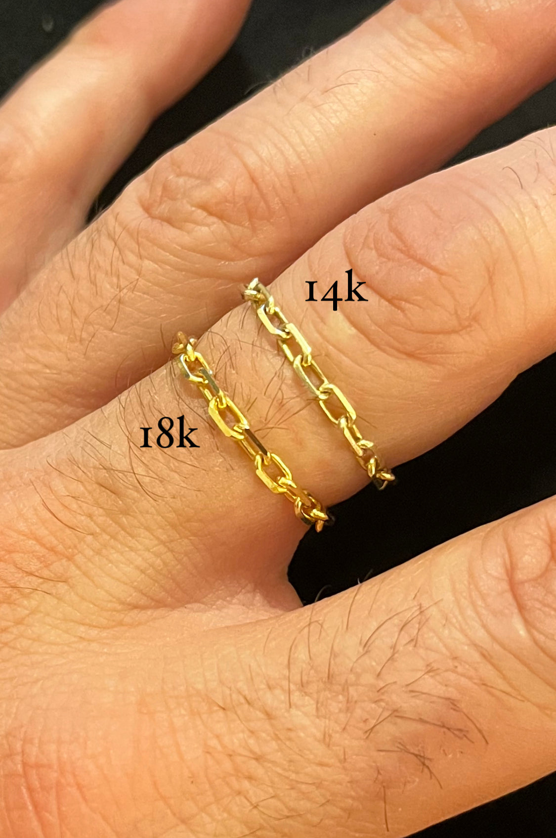 DE-CR-AU - Solid gold chain ring