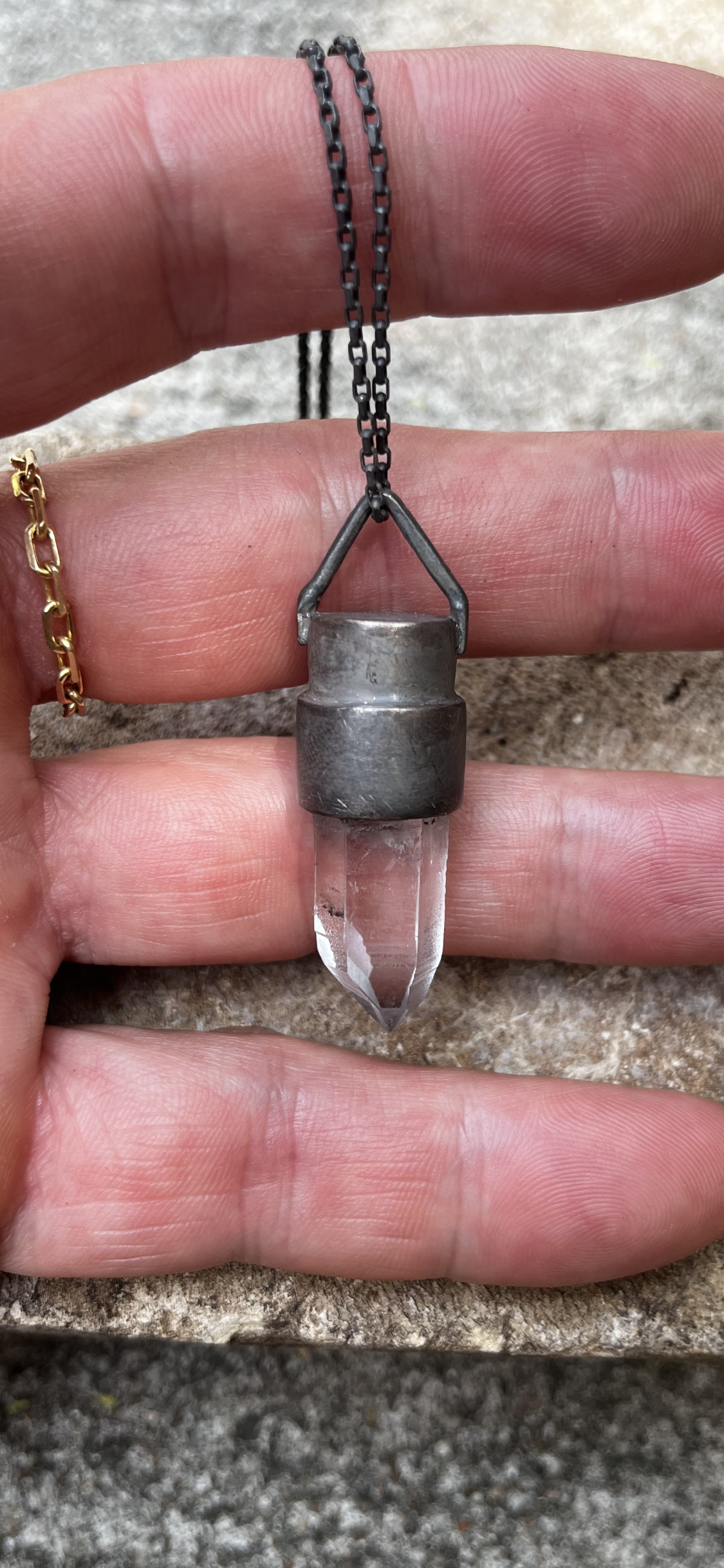 DE-P10 - Lemurian Quartz Pendant