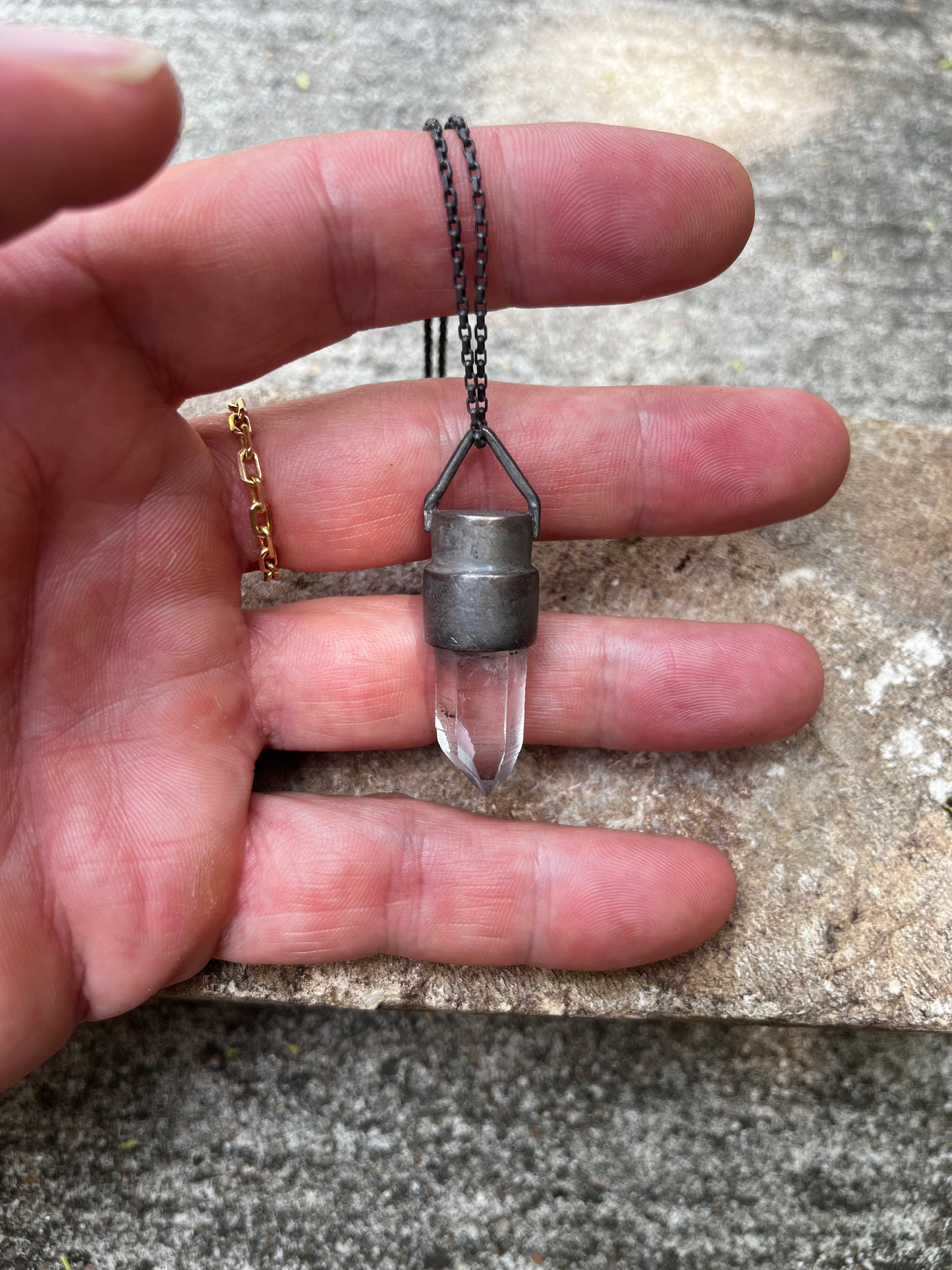 DE-P10 - Lemurian Quartz Pendant