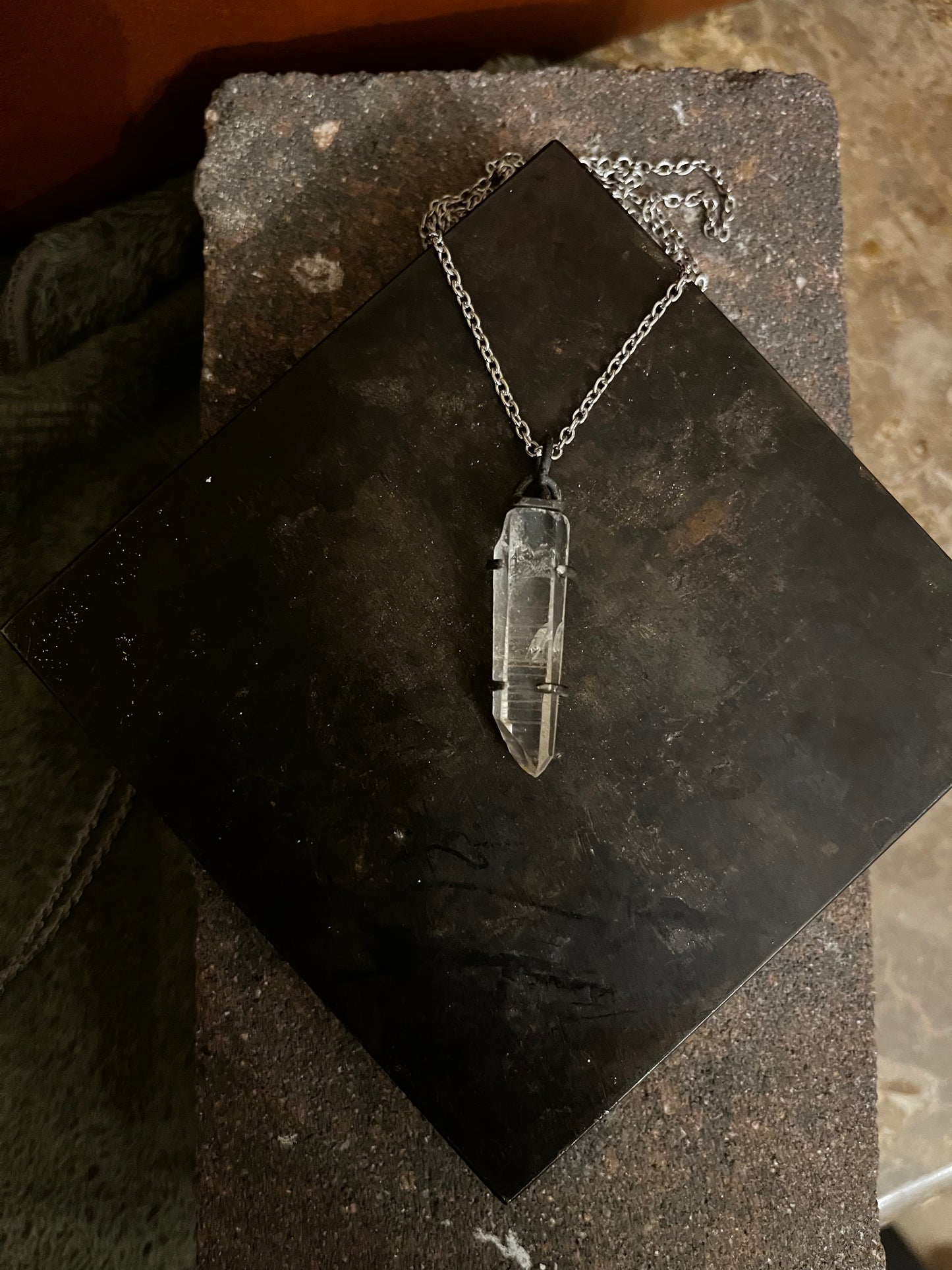 Sterling silver lemurian pendant