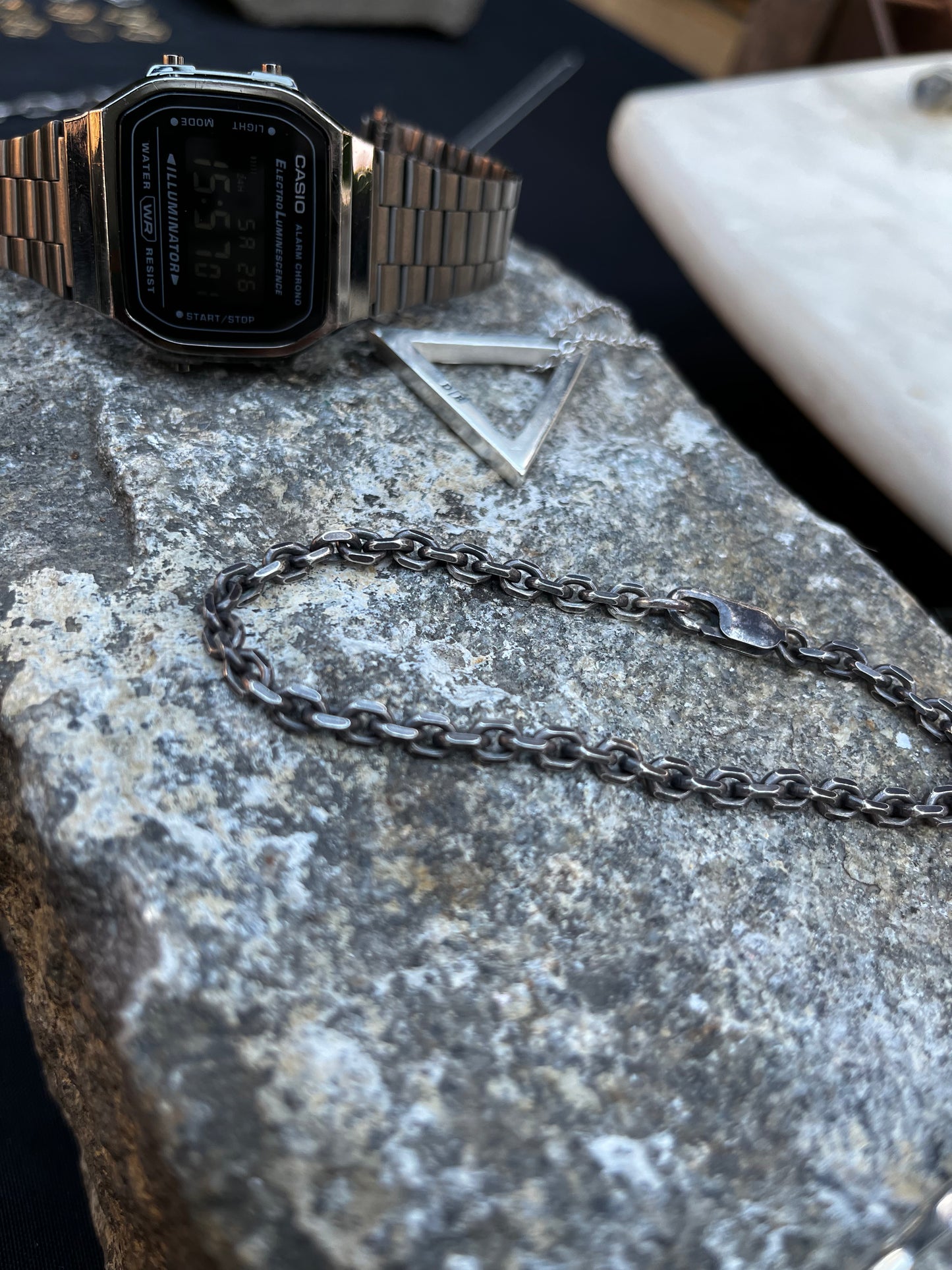 DE-B8 - Oxidized sterling silver bracelet
