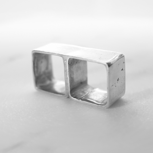 DE-R2 - Double finger ring - Sterling Silver