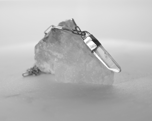 Lemurian quartz necklace