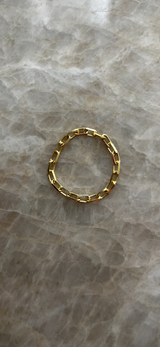 DE-CR-AU - Solid gold chain ring